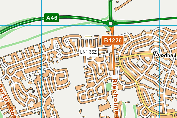 LN1 3SZ map - OS VectorMap District (Ordnance Survey)