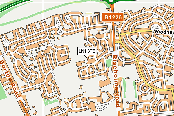 LN1 3TE map - OS VectorMap District (Ordnance Survey)