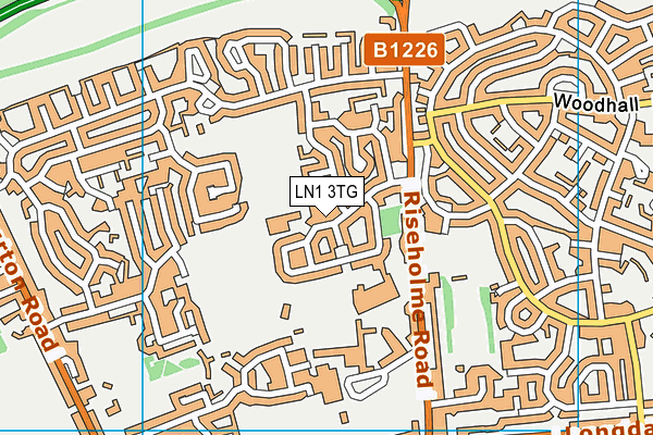 LN1 3TG map - OS VectorMap District (Ordnance Survey)