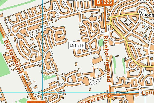 LN1 3TH map - OS VectorMap District (Ordnance Survey)