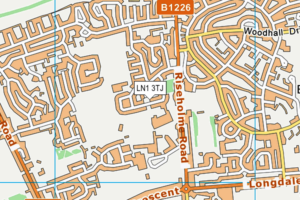 LN1 3TJ map - OS VectorMap District (Ordnance Survey)