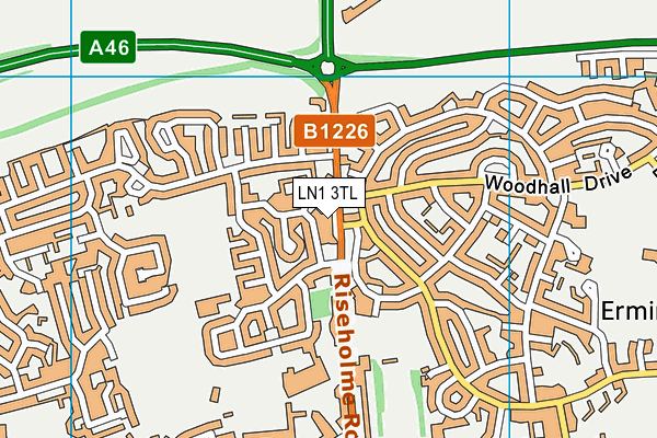 LN1 3TL map - OS VectorMap District (Ordnance Survey)