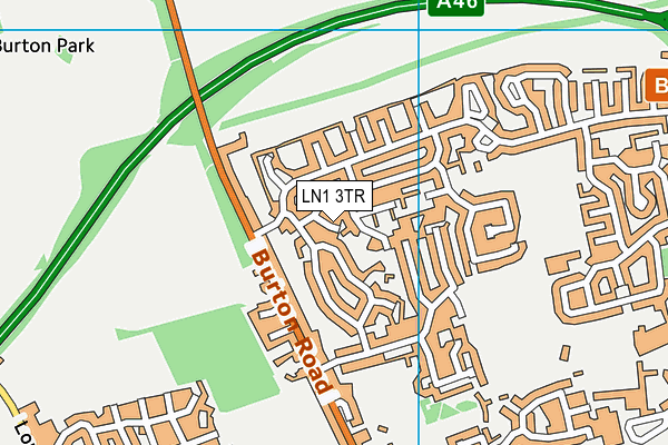 LN1 3TR map - OS VectorMap District (Ordnance Survey)