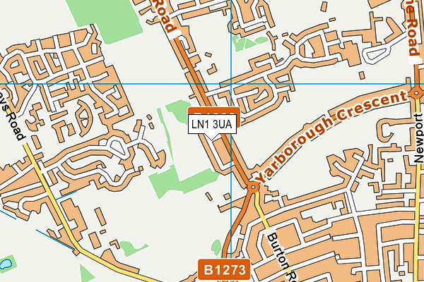 LN1 3UA map - OS VectorMap District (Ordnance Survey)
