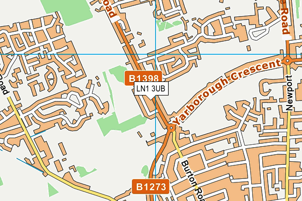 LN1 3UB map - OS VectorMap District (Ordnance Survey)