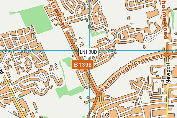 LN1 3UD map - OS VectorMap District (Ordnance Survey)