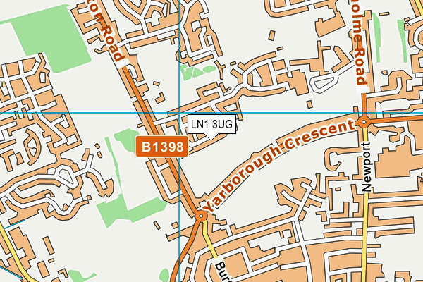 LN1 3UG map - OS VectorMap District (Ordnance Survey)