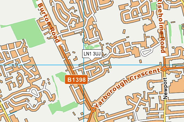LN1 3UJ map - OS VectorMap District (Ordnance Survey)