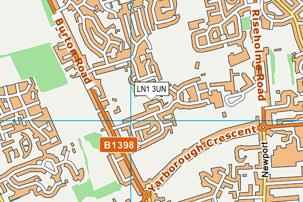 LN1 3UN map - OS VectorMap District (Ordnance Survey)