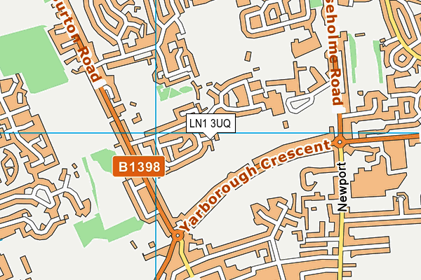 LN1 3UQ map - OS VectorMap District (Ordnance Survey)