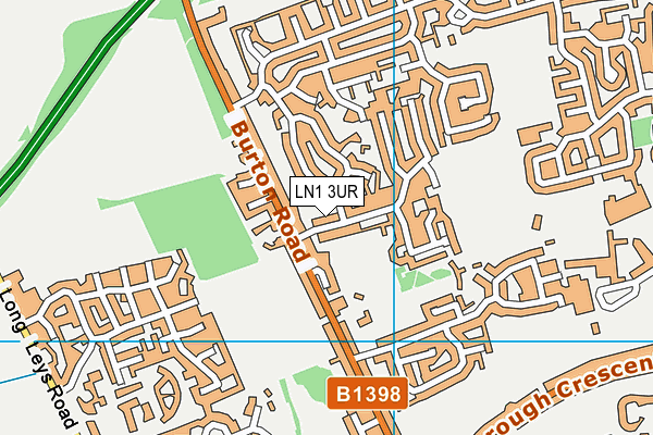 LN1 3UR map - OS VectorMap District (Ordnance Survey)
