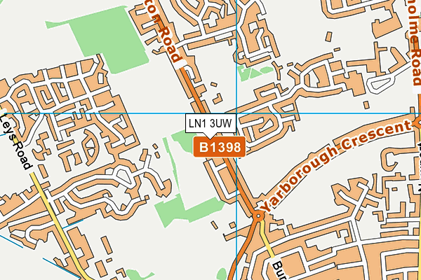 LN1 3UW map - OS VectorMap District (Ordnance Survey)