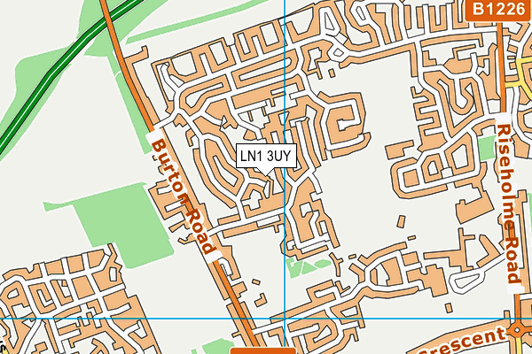 LN1 3UY map - OS VectorMap District (Ordnance Survey)