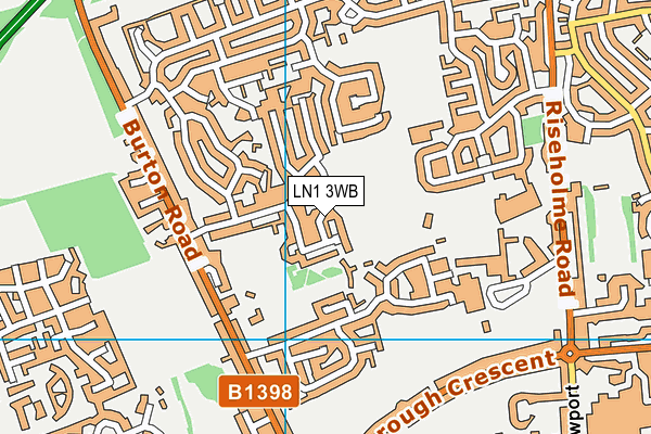 LN1 3WB map - OS VectorMap District (Ordnance Survey)