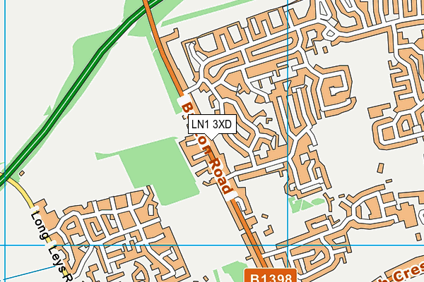 LN1 3XD map - OS VectorMap District (Ordnance Survey)