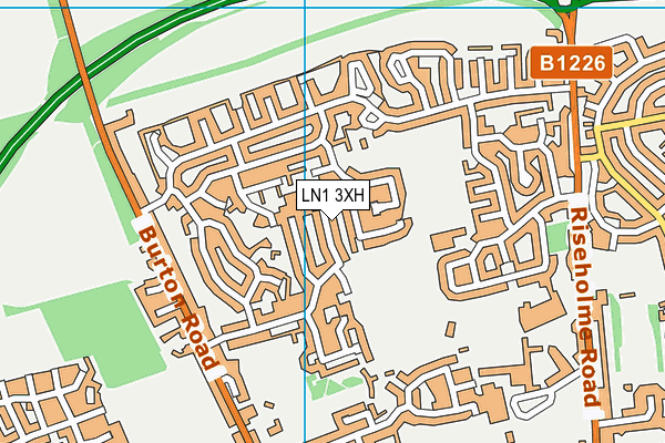 LN1 3XH map - OS VectorMap District (Ordnance Survey)