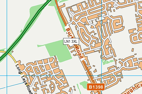 LN1 3XL map - OS VectorMap District (Ordnance Survey)