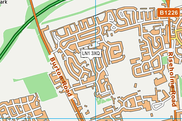 LN1 3XQ map - OS VectorMap District (Ordnance Survey)