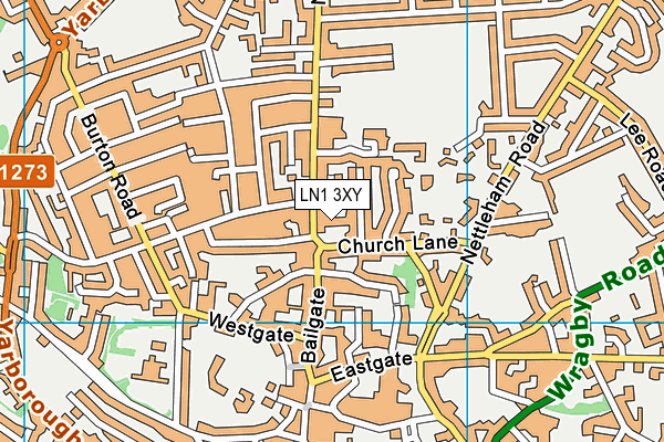 LN1 3XY map - OS VectorMap District (Ordnance Survey)