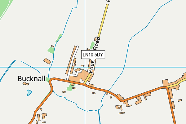 LN10 5DY map - OS VectorMap District (Ordnance Survey)