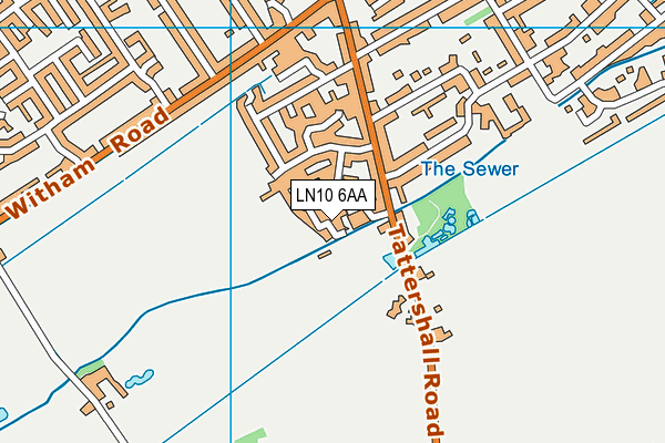 LN10 6AA map - OS VectorMap District (Ordnance Survey)