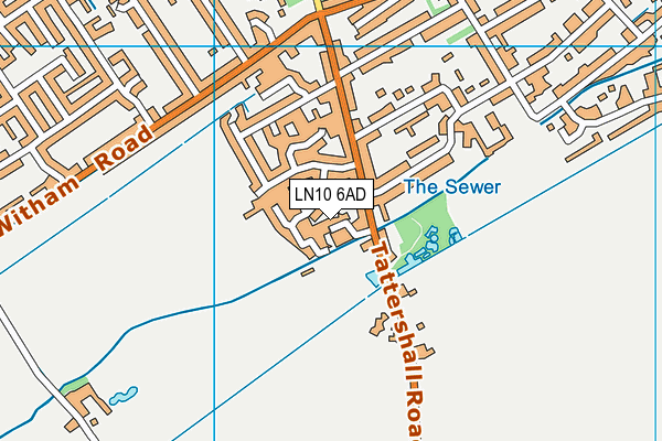 LN10 6AD map - OS VectorMap District (Ordnance Survey)
