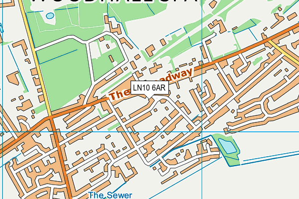 LN10 6AR map - OS VectorMap District (Ordnance Survey)