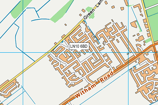 LN10 6BD map - OS VectorMap District (Ordnance Survey)