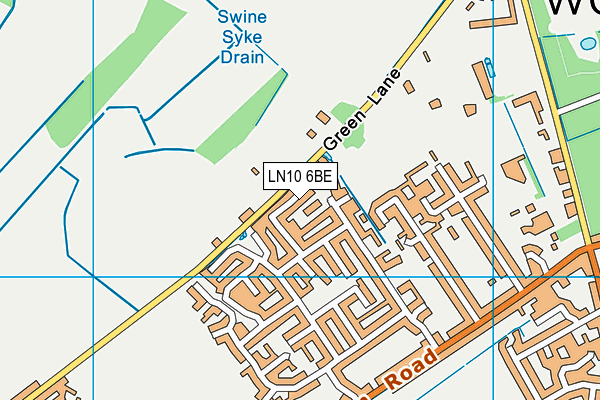 LN10 6BE map - OS VectorMap District (Ordnance Survey)