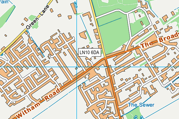 LN10 6DA map - OS VectorMap District (Ordnance Survey)