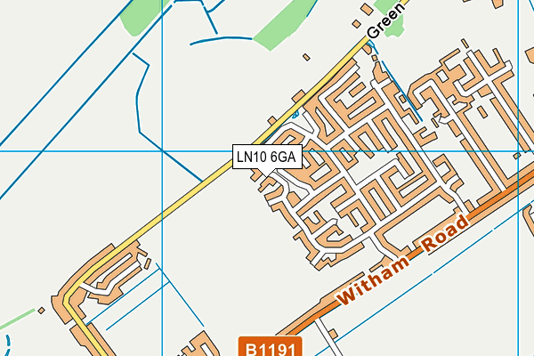 LN10 6GA map - OS VectorMap District (Ordnance Survey)