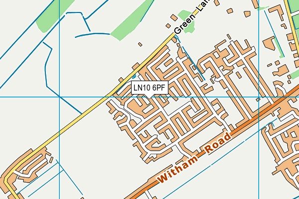 LN10 6PF map - OS VectorMap District (Ordnance Survey)