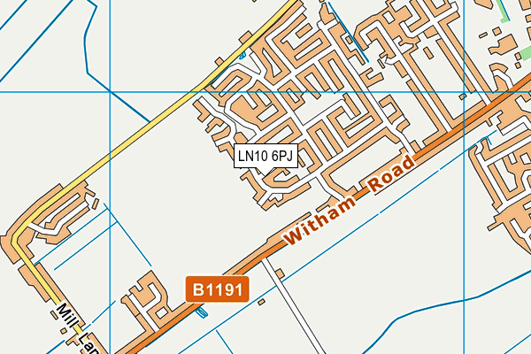 LN10 6PJ map - OS VectorMap District (Ordnance Survey)
