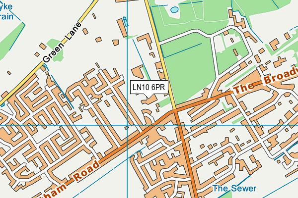 LN10 6PR map - OS VectorMap District (Ordnance Survey)