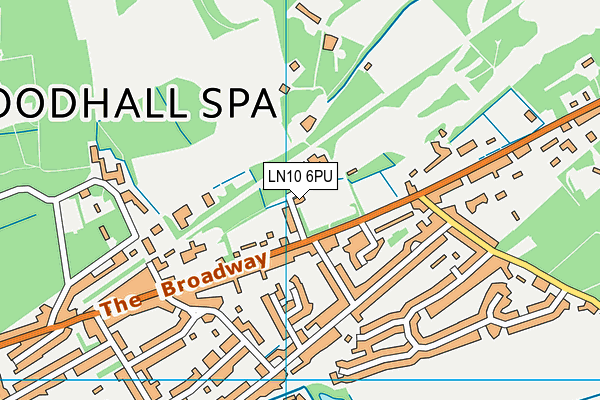 Woodhall Spa Golf Club map (LN10 6PU) - OS VectorMap District (Ordnance Survey)