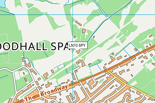 Map of WOODHALL SPA MANOR LTD at district scale