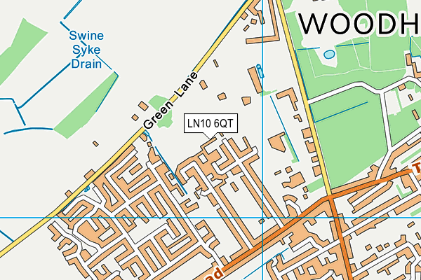 LN10 6QT map - OS VectorMap District (Ordnance Survey)