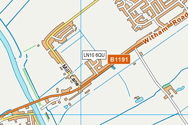 LN10 6QU map - OS VectorMap District (Ordnance Survey)