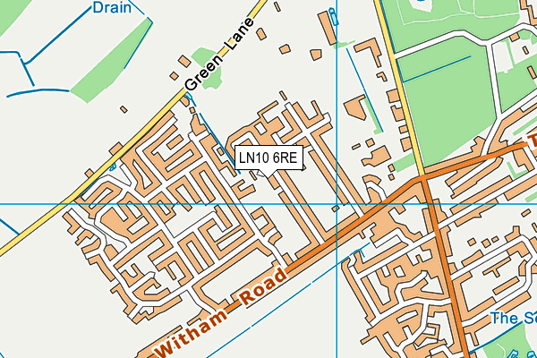 LN10 6RE map - OS VectorMap District (Ordnance Survey)