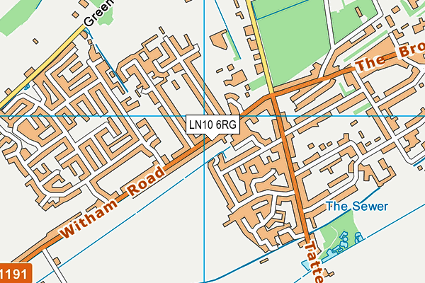 LN10 6RG map - OS VectorMap District (Ordnance Survey)