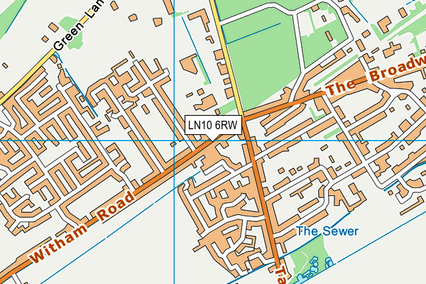 LN10 6RW map - OS VectorMap District (Ordnance Survey)