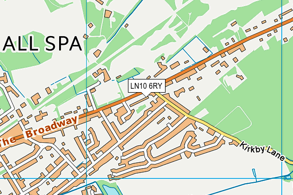 LN10 6RY map - OS VectorMap District (Ordnance Survey)