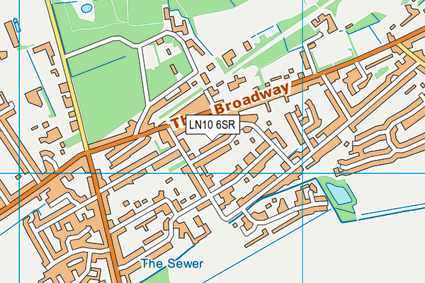 LN10 6SR map - OS VectorMap District (Ordnance Survey)