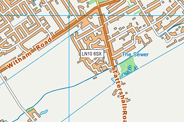 LN10 6SX map - OS VectorMap District (Ordnance Survey)