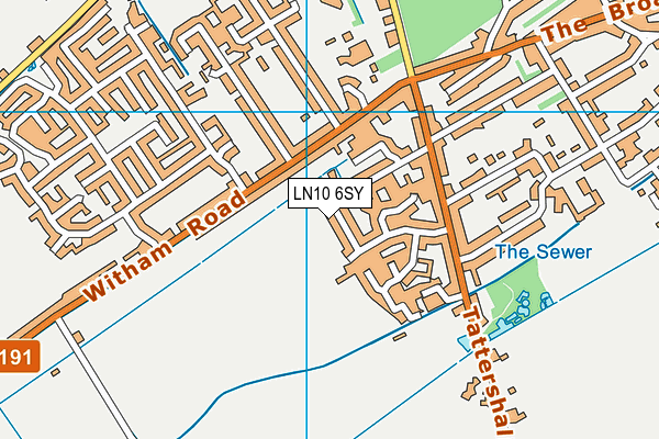 LN10 6SY map - OS VectorMap District (Ordnance Survey)