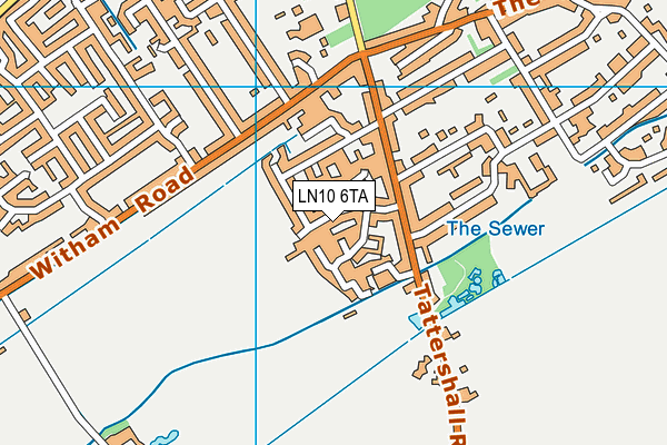 LN10 6TA map - OS VectorMap District (Ordnance Survey)