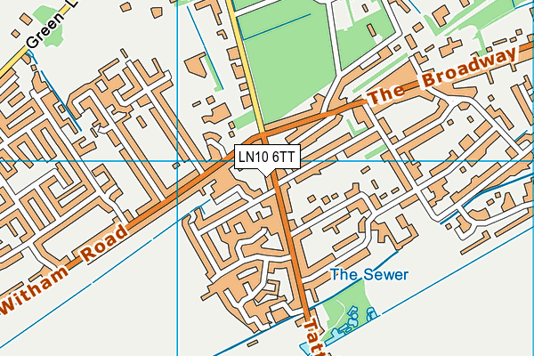 LN10 6TT map - OS VectorMap District (Ordnance Survey)