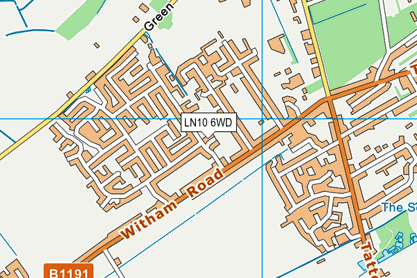 LN10 6WD map - OS VectorMap District (Ordnance Survey)