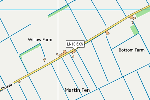 LN10 6XN map - OS VectorMap District (Ordnance Survey)