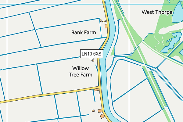 LN10 6XS map - OS VectorMap District (Ordnance Survey)